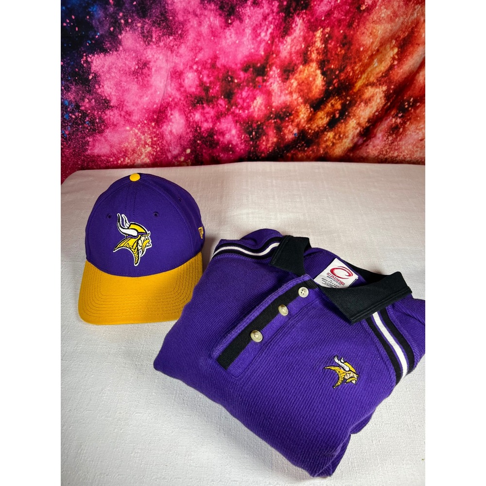 BUNDLE Vintage 90s Minnesota Vikings Shirt & Vikings Hat